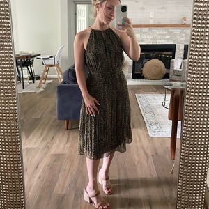 Michael Kors Floral Chain-Neck Shift Dress